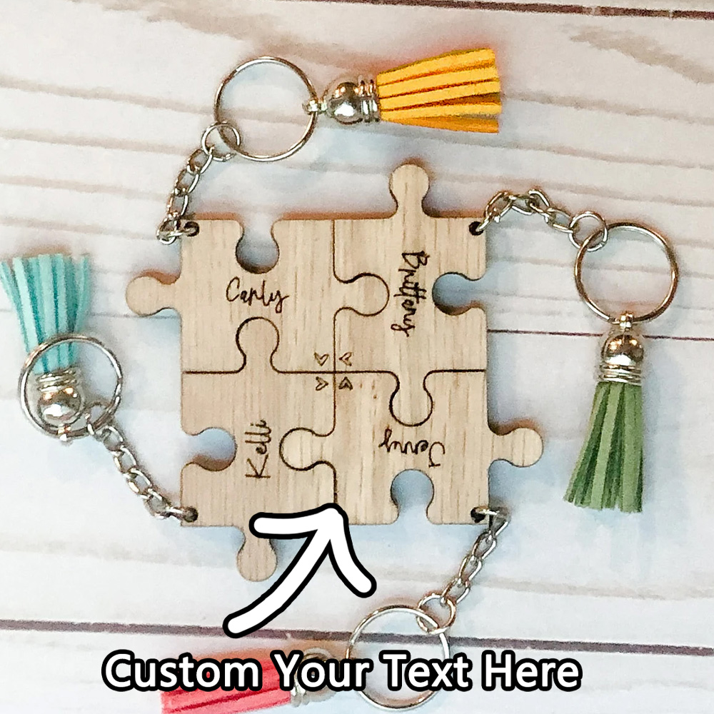 Woodworking Jobs - Gantungan Kunci Kustom - Bentuk Puzzle