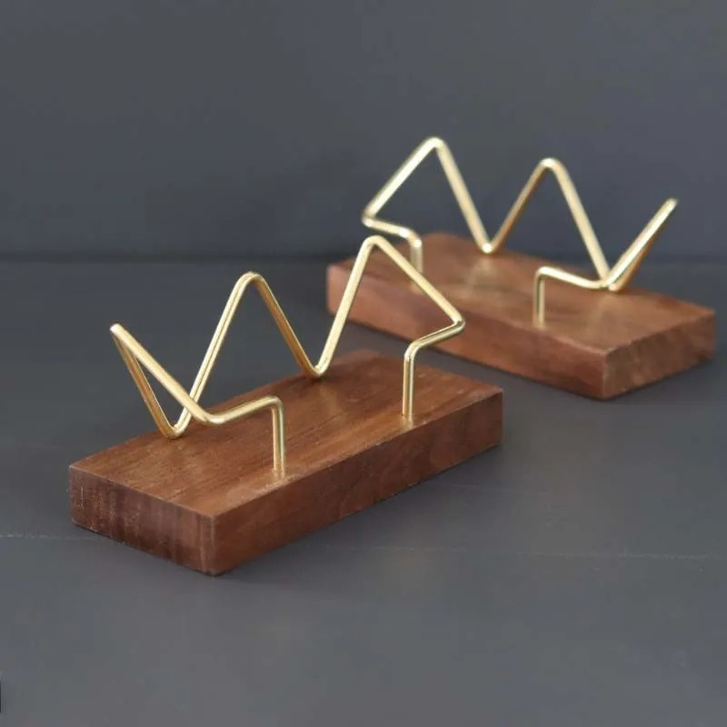 Woodworking School - Kotak kartu bisnis kayu pemegang kartu