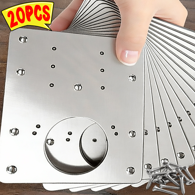 Cabinet Scraper Set - Kit Pelat Perbaikan Engsel Kabinet Persegi,