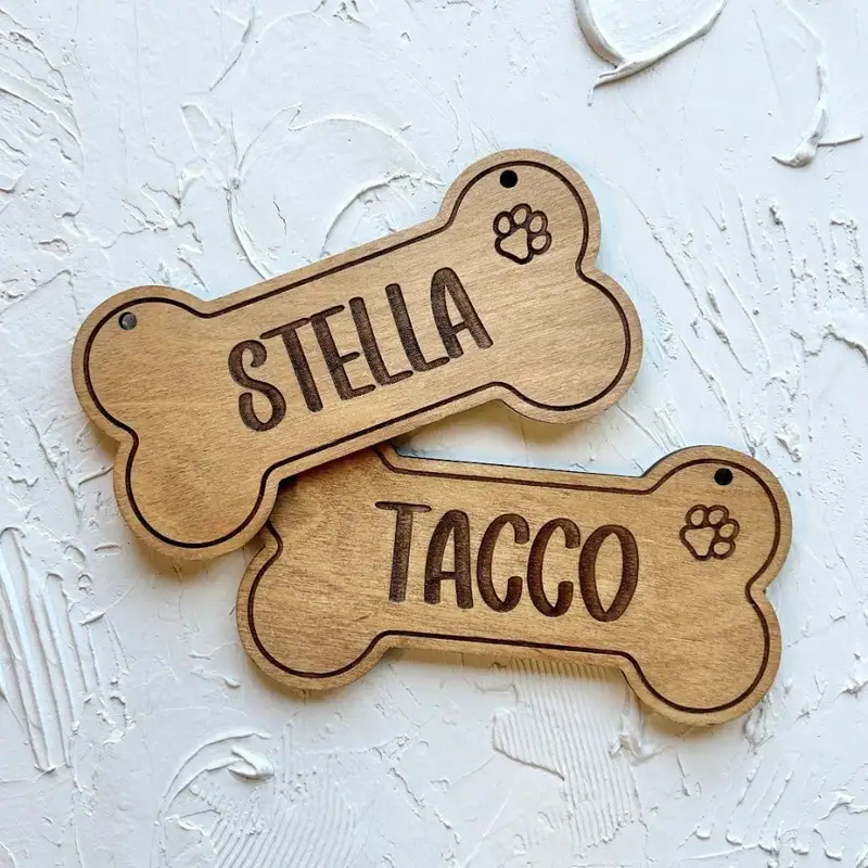 5PCS Tag Anjing Kayu Kustom -  - Woodworking Jobs ulasan dan harga
