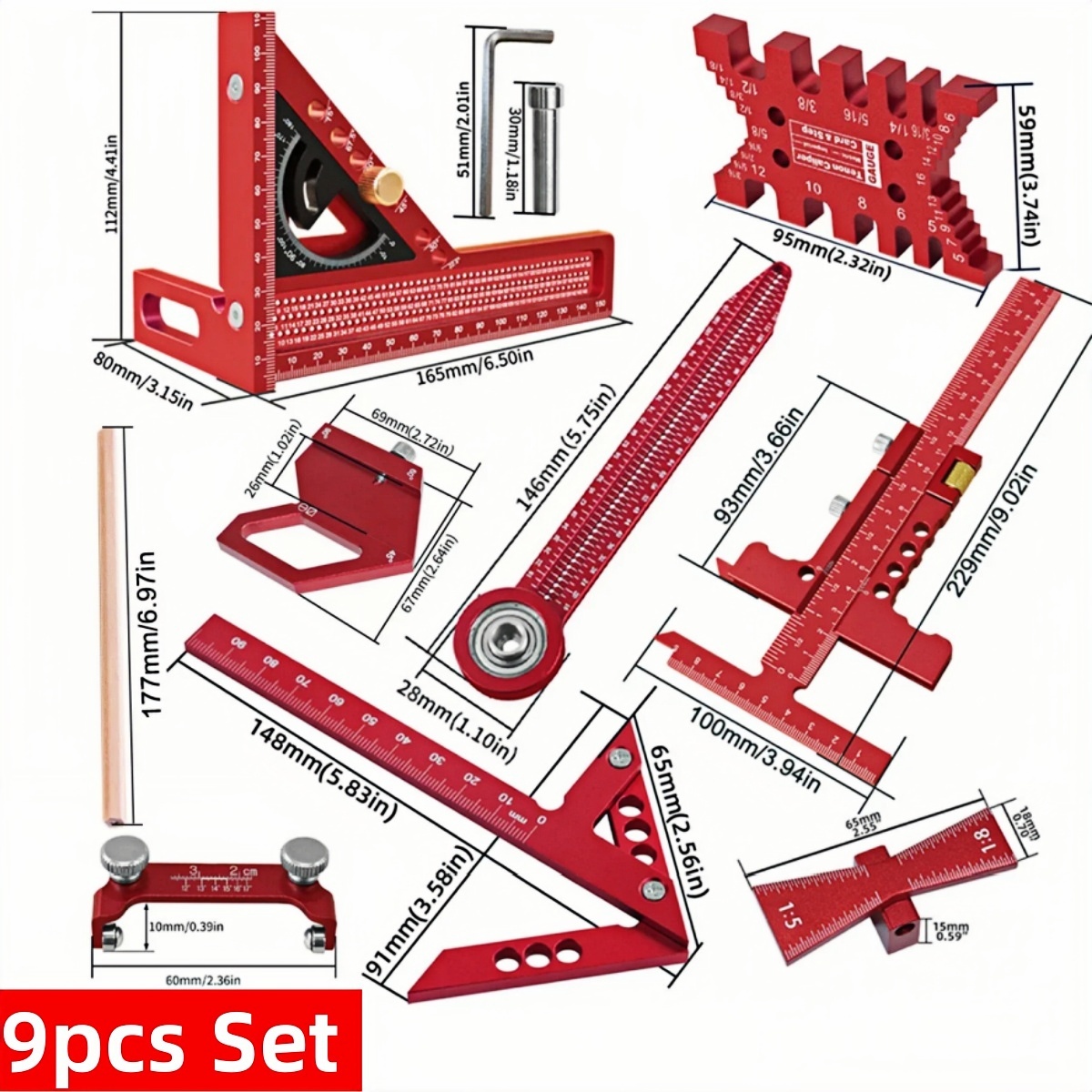9 Buah/10 Buah Set Alat Ukur P - Woodworking Plans Free ulasan dan harga